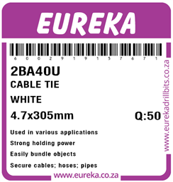 2BA40 - Cable Tie White -2BA40_Label_T